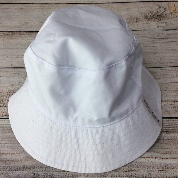 alice + olivia Reversible Bucket Hat Floral Daisy Daisies Black White Summer - Picture 4 of 6